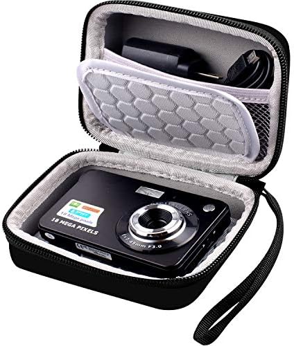 Carrying & Protective Case for Digital Camera, AbergBest 21 Mega Pixels 2.7" LCD Rechargeable HD/Kodak Pixpro/Canon PowerShot ELPH 180/190 / Sony DSCW800 / DSCW830 Cameras for Travel - Black