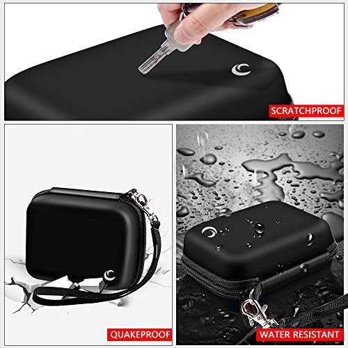Carrying & Protective Case for Digital Camera, AbergBest 21 Mega Pixels 2.7" LCD Rechargeable HD/Kodak Pixpro/Canon PowerShot ELPH 180/190 / Sony DSCW800 / DSCW830 Cameras for Travel - Black - Image 2