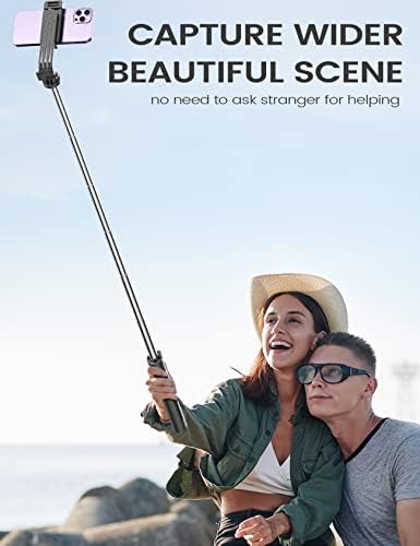 ANXRE 50" Selfie Stick Tripod with Remote, Portable 5 in 1 Selfie Stick Phone Tripod, Wireless Selfie Stick Tripod for Cell Phone Compatible with iPhone 15/14/13 Pro Max Gopro Android DJI (Black) - Image 6