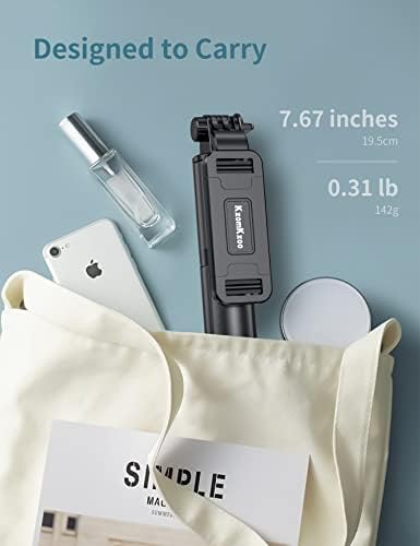 Selfie Stick Tripod with Detachable Wireless Remote, 4 in 1 Extendable Portable Selfie Stick & Phone Tripod Stand Compatible with Gopro, iPhone/Samsung/Huawei, etc. - Image 6