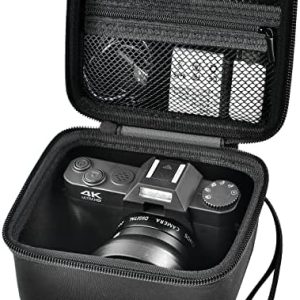 Vlogging Camera Case Compatible with Femivo/for IWEUKJLO/for VETEK/for OIEXI 4K 48MP Digital Cameras for Youtube. Vlog Camera Carrying Storage for Lens, Cable and Other Accessories (Box Only)
