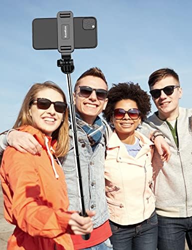 Selfie Stick Tripod with Detachable Wireless Remote, 4 in 1 Extendable Portable Selfie Stick & Phone Tripod Stand Compatible with Gopro, iPhone/Samsung/Huawei, etc. - Image 9