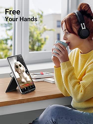 UGREEN Tablet Stand Holder Adjustable Portable Desktop Holder Dock Office Desk Accessories Compatible for iPad 10.2 iPad Pro 11 Inch iPad 9.7 iPad Mini 5 4 3 2 iPad Air iPhone 15 14 13 12 Black - Image 5